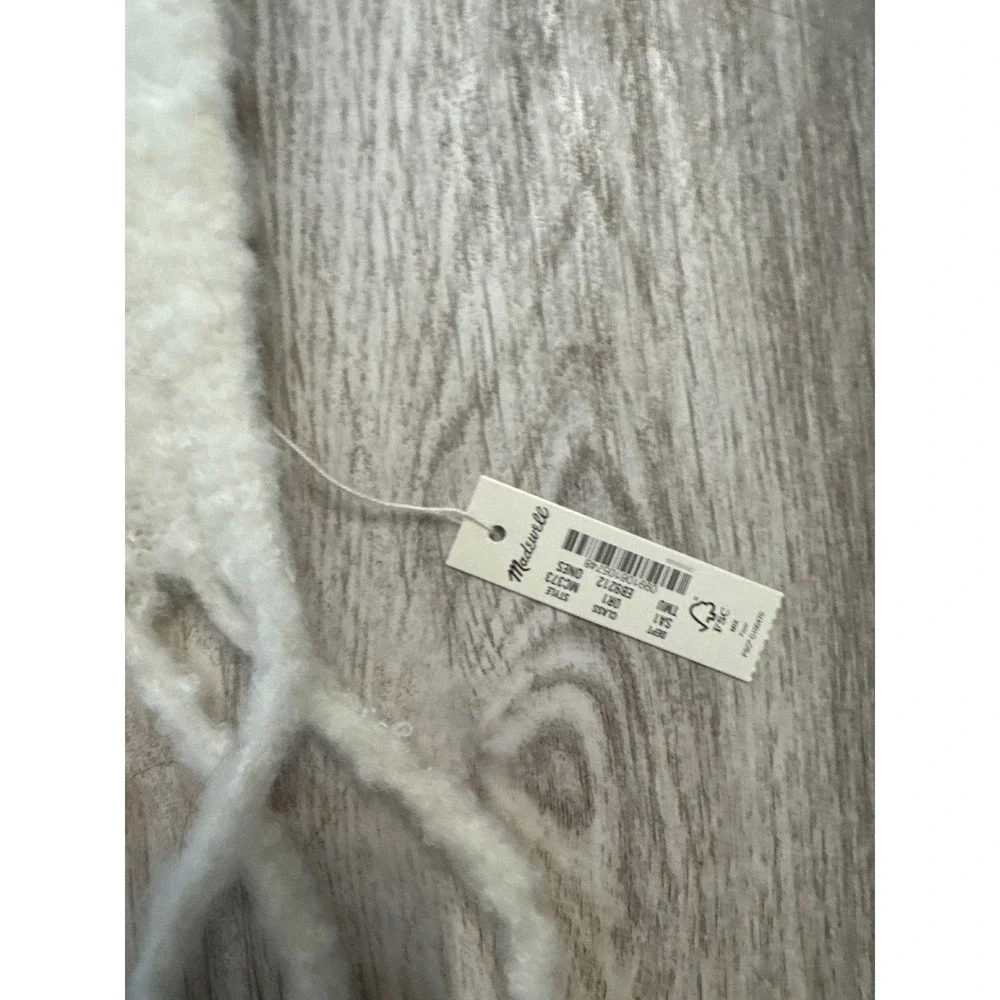 Madewell Striped Brushed Scarf Cream‎ Tan Rust NWT